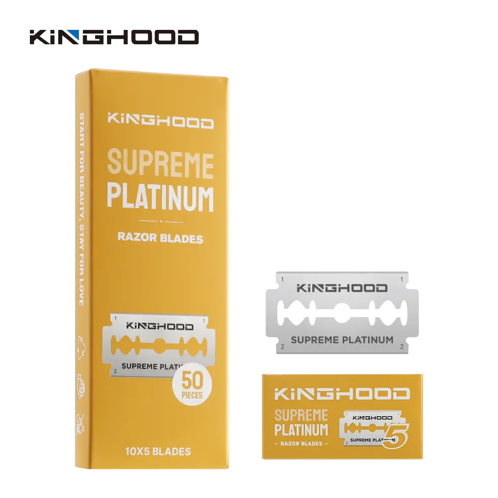 Kinghood double-edge razor blades and retail refill packaging